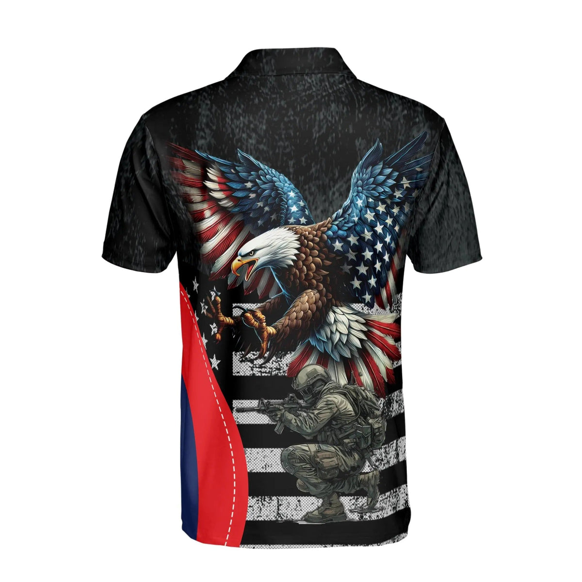 Custom Name U.S. Veteran Eagle Polo Shirt