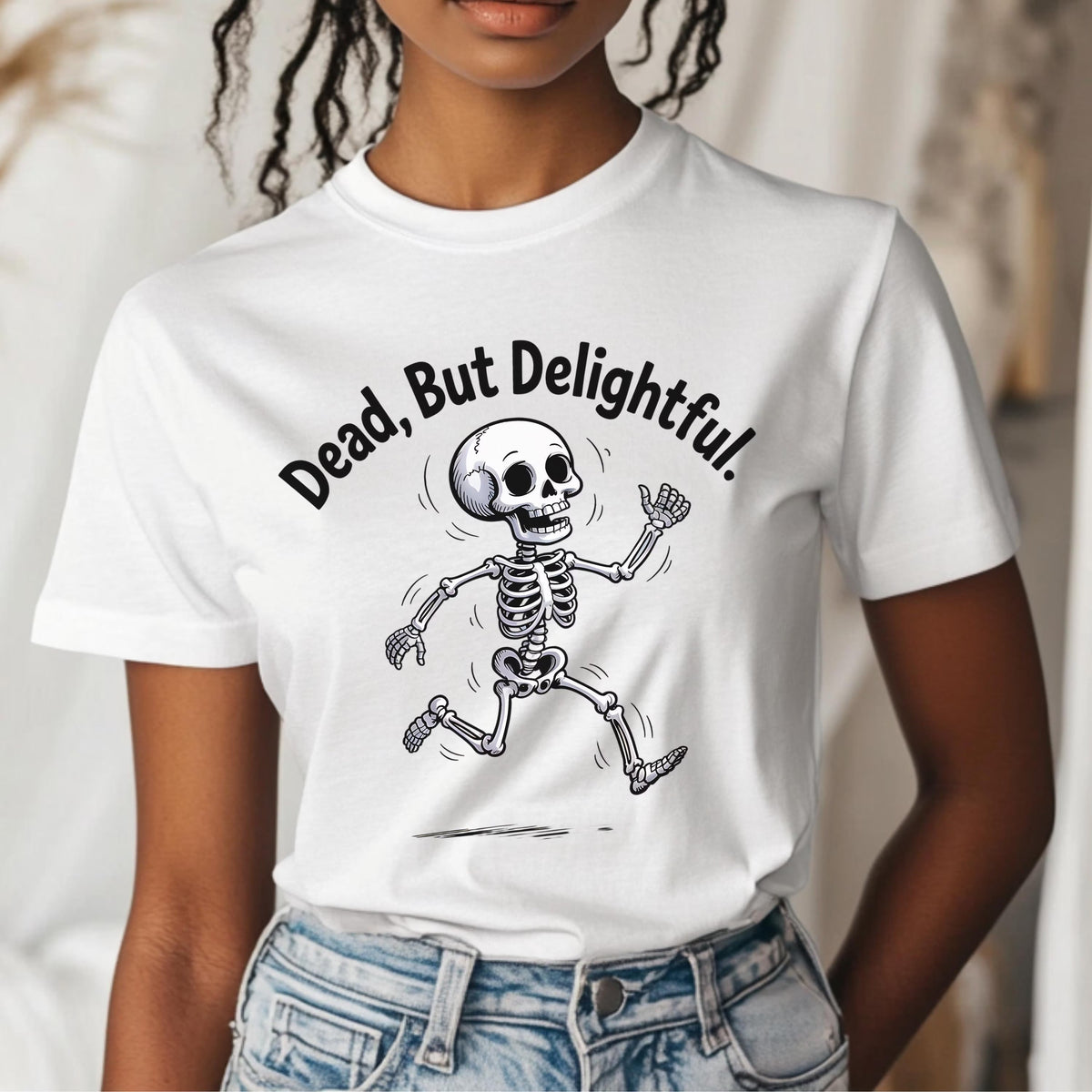 Dead But Delightful Skeleton Halloween Shirt