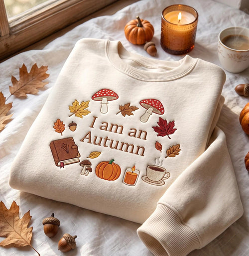 Embroidered I Am An Autumn Sweatshirt