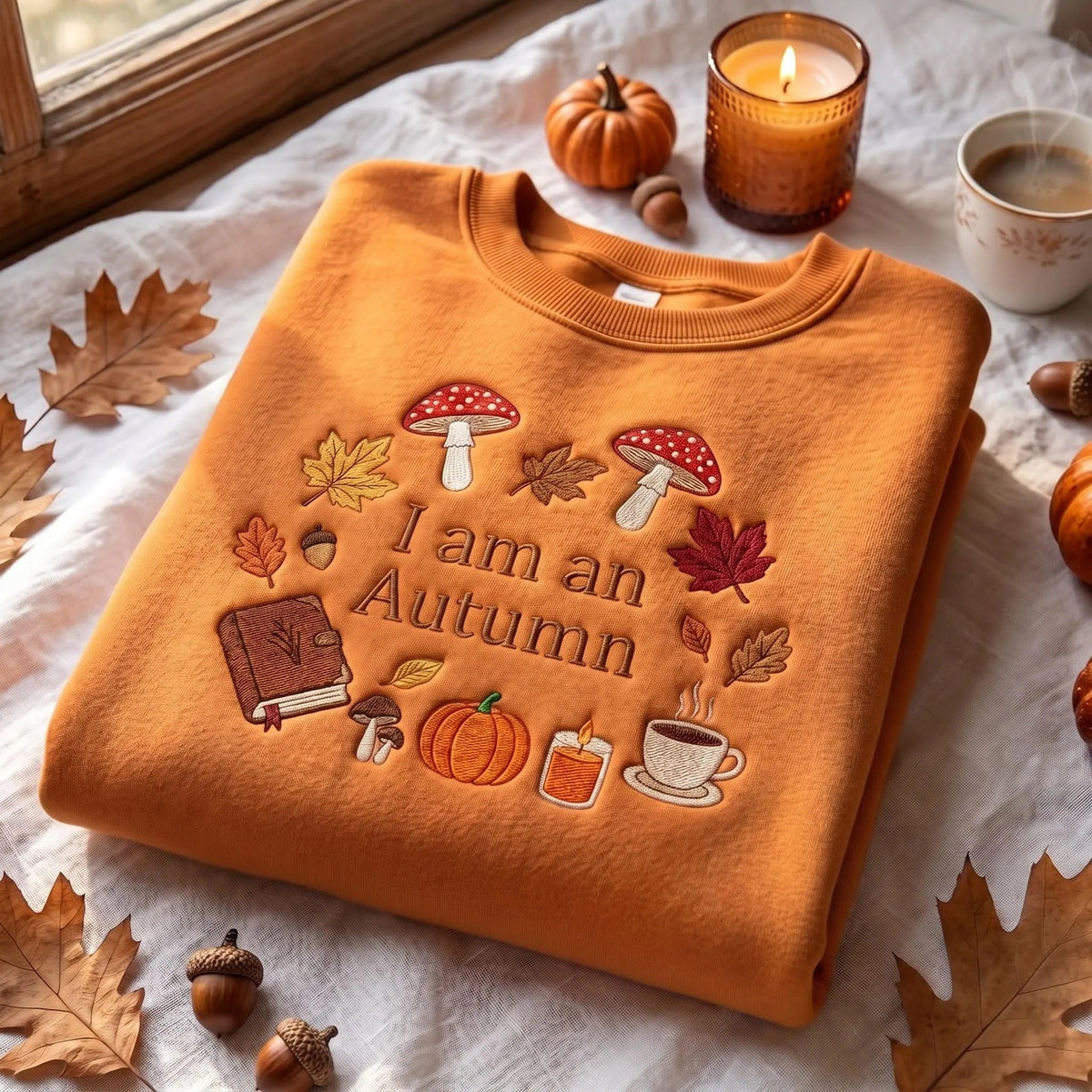 Embroidered I Am An Autumn Sweatshirt