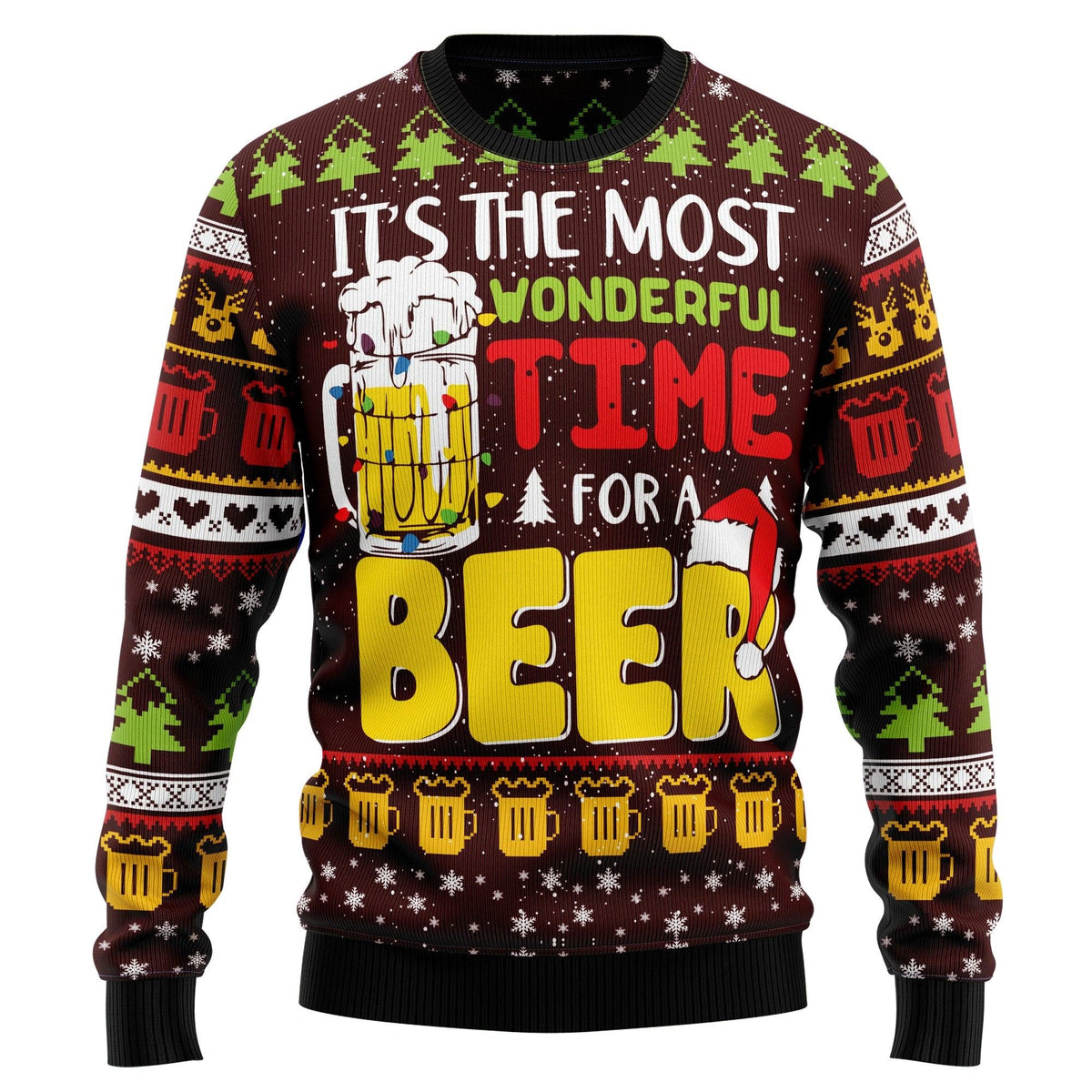 Custom Photo Face Beer Christmas Sweater