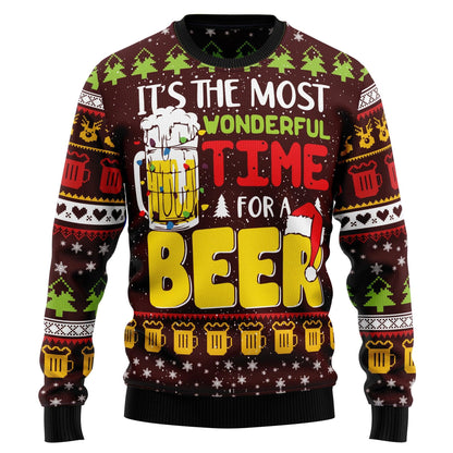 Custom Photo Face Beer Christmas Sweater