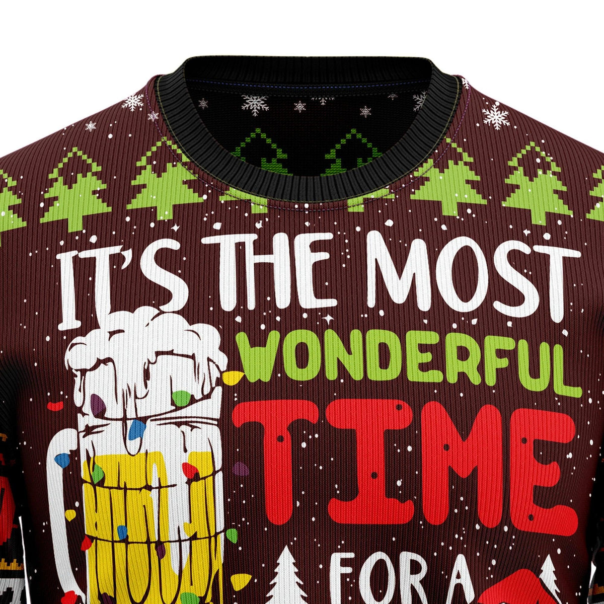 Custom Photo Face Beer Christmas Sweater