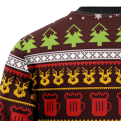 Custom Photo Face Beer Christmas Sweater