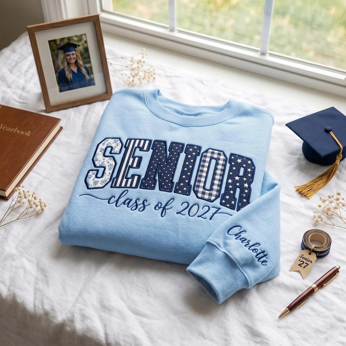Embroidered Senior Graduation Sweatshirt