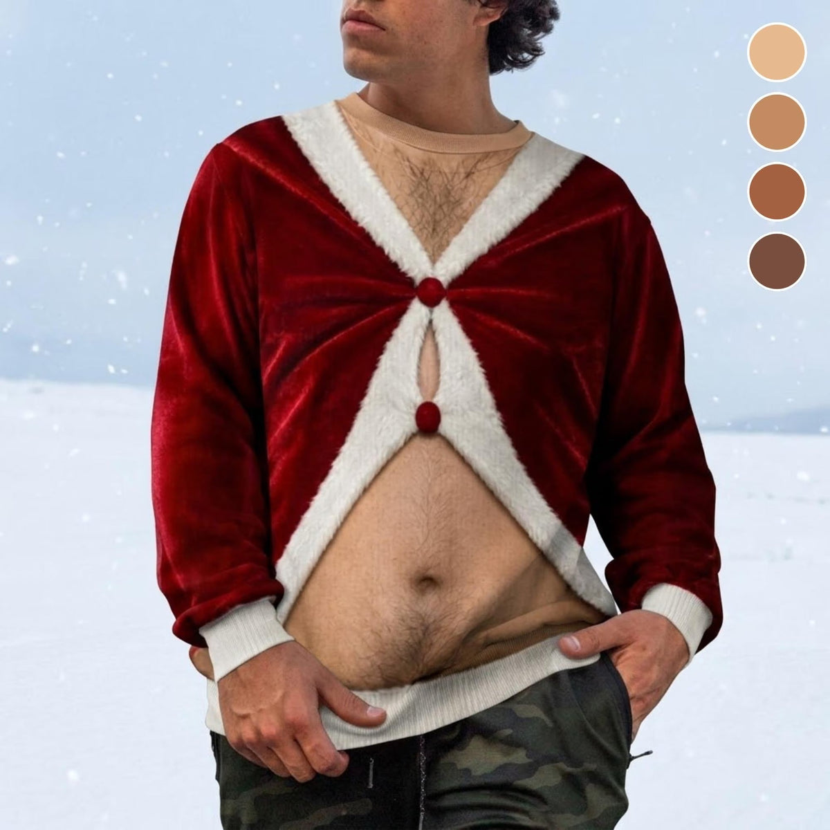 Hairy Chest Ugly Christmas Sweater