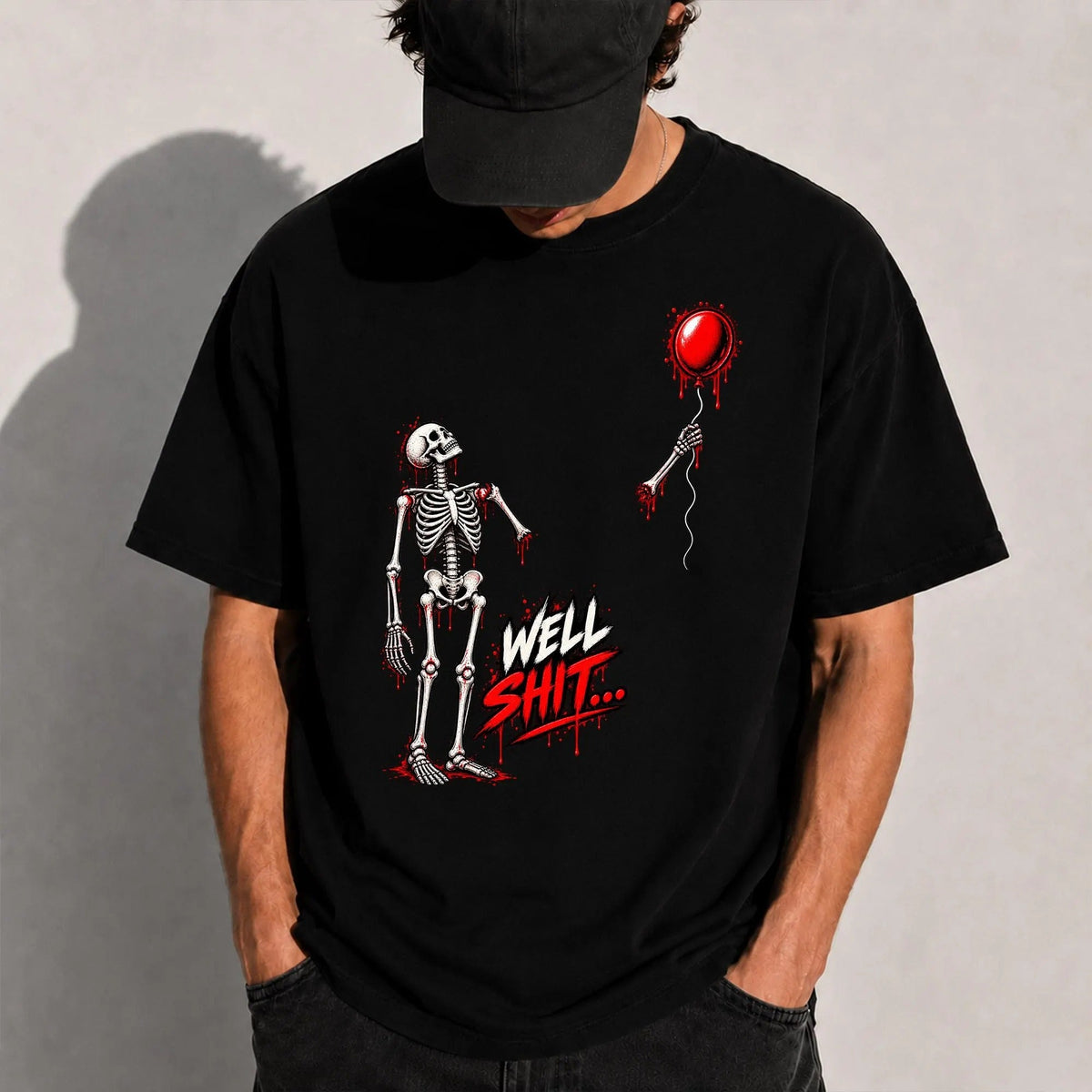 Skeleton Lost Balloon Funny Halloween Shirt