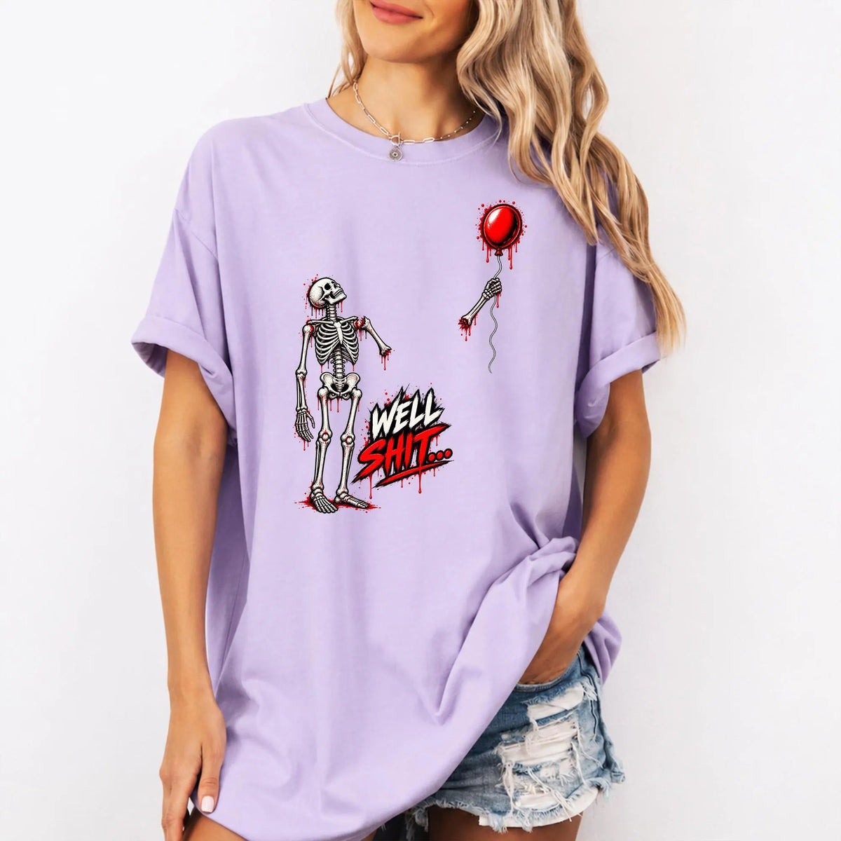 Skeleton Lost Balloon Funny Halloween Shirt