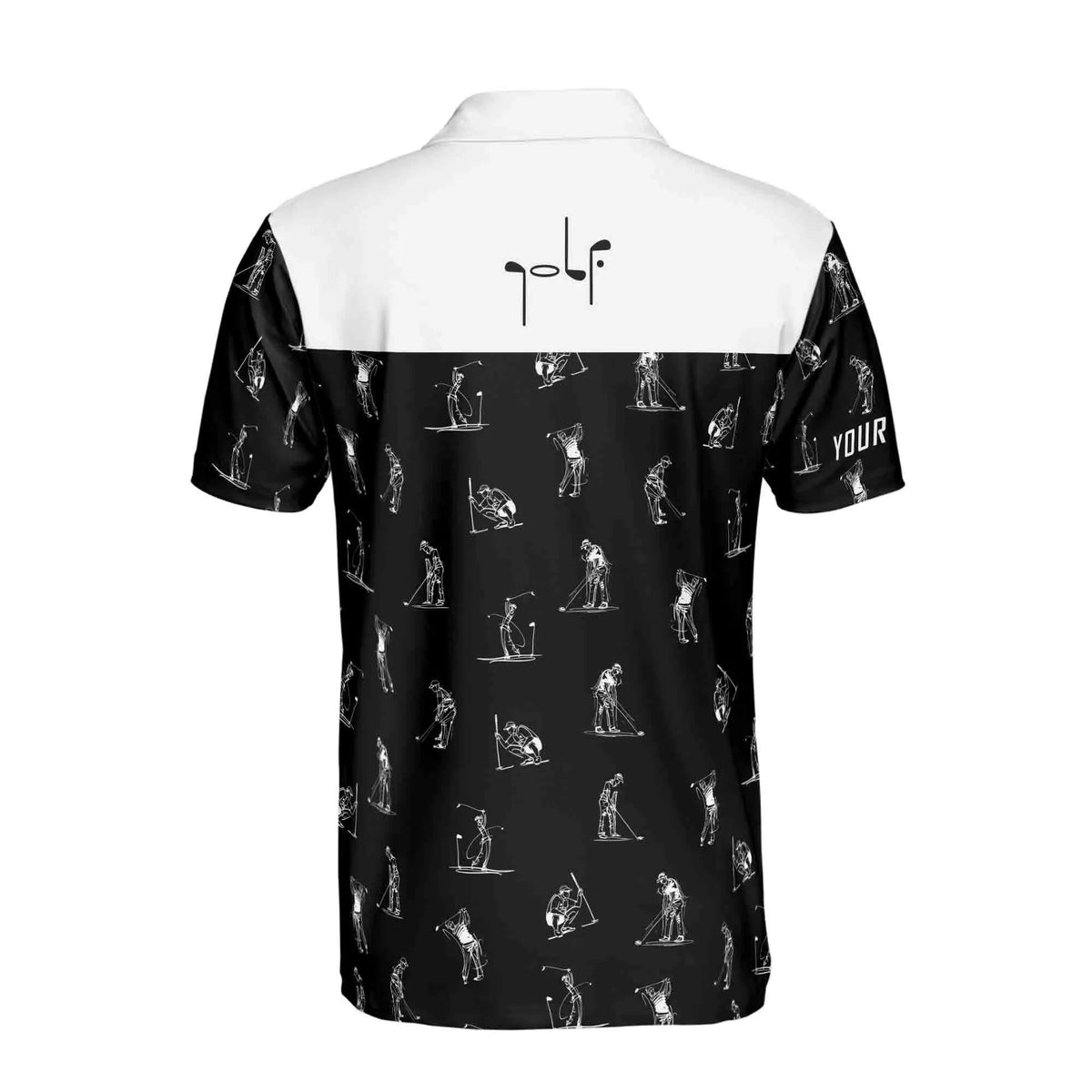 Custom Name Man Play Golfer Polo Shirt