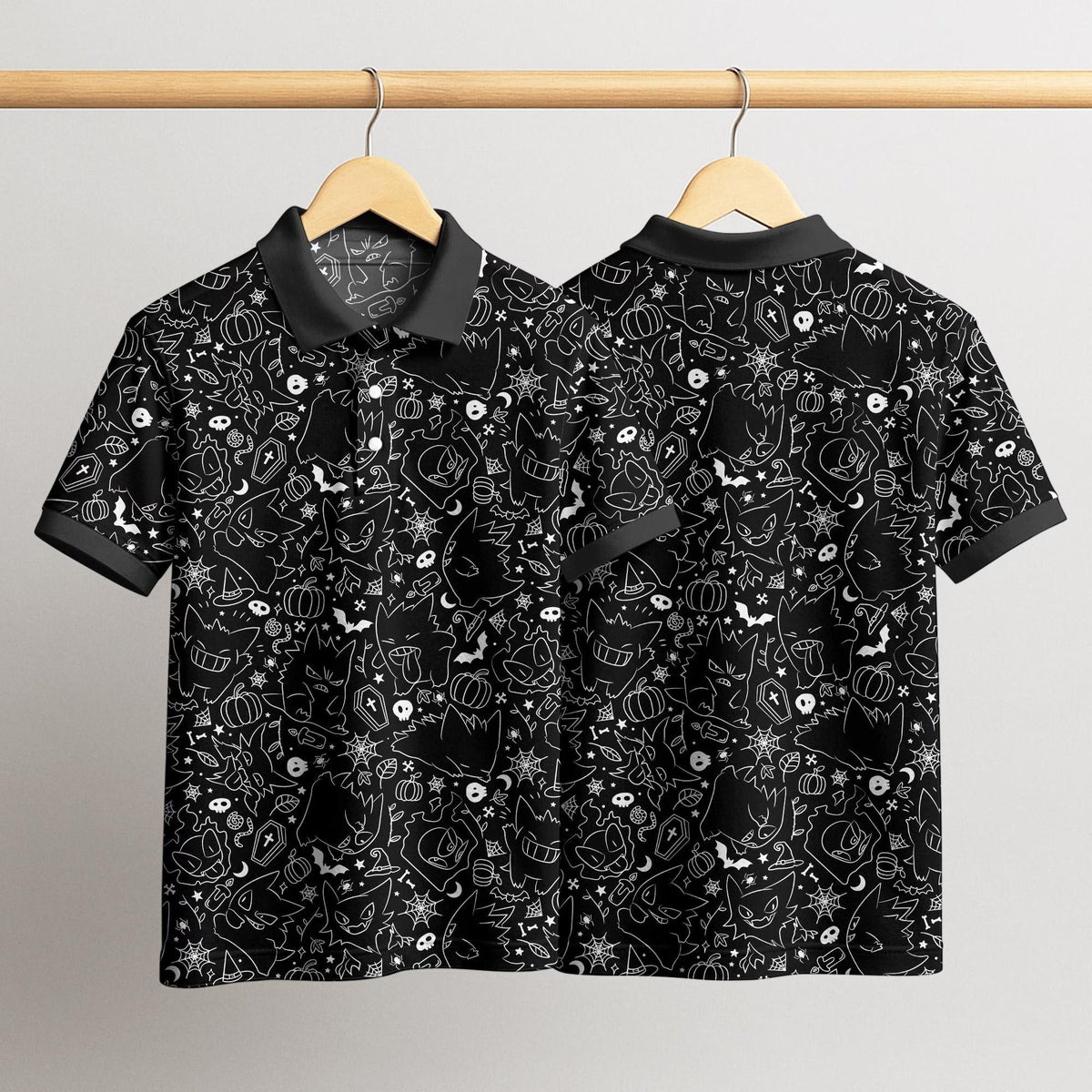 Gengar Spooky Ghost Polo Shirt