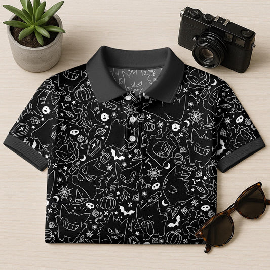 Gengar Spooky Ghost Polo Shirt