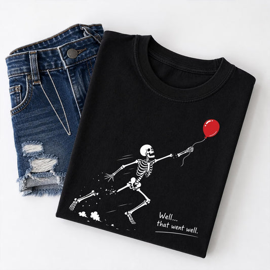 Skeleton Lost Balloon Funny Halloween Shirt