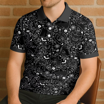 Gengar Spooky Ghost Polo Shirt