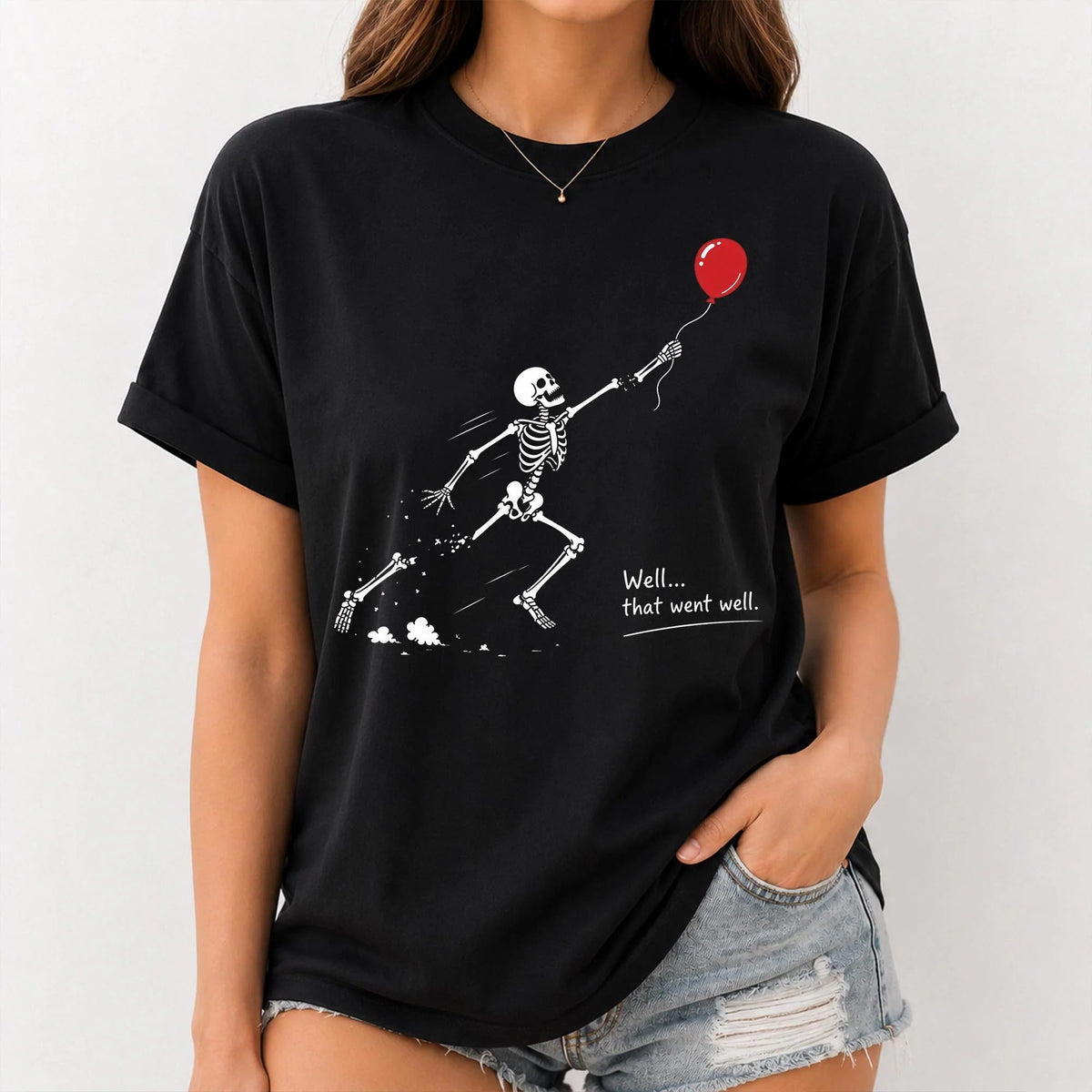 Skeleton Lost Balloon Funny Halloween Shirt