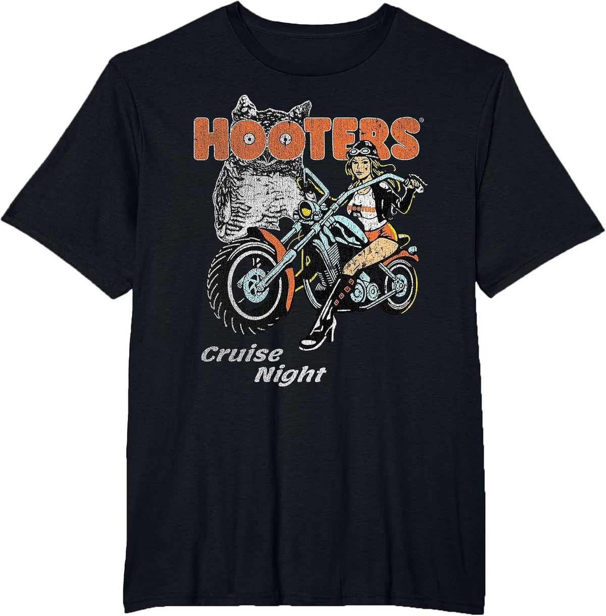 Hooters Cruise Night Biker Chick Vintage T-Shirt