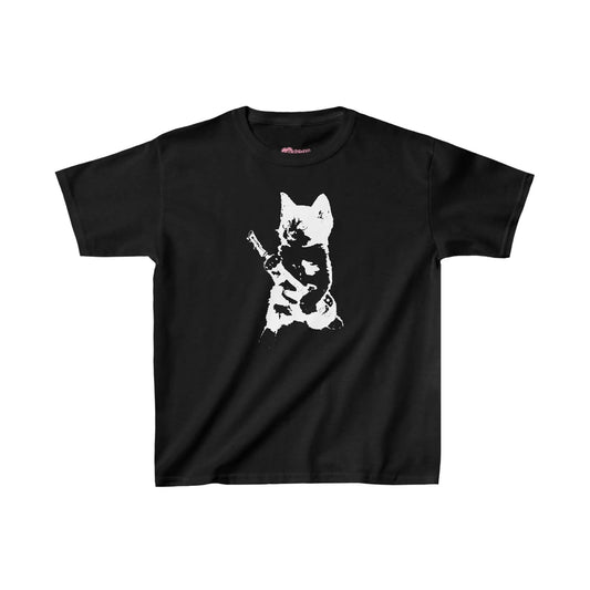 Rockstar Kitten Y2K Baby Tee