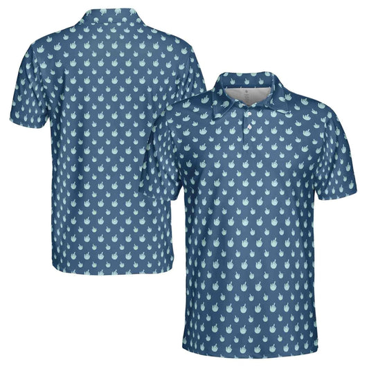Funny Middle Finger Doodle Golf Polo Shirt