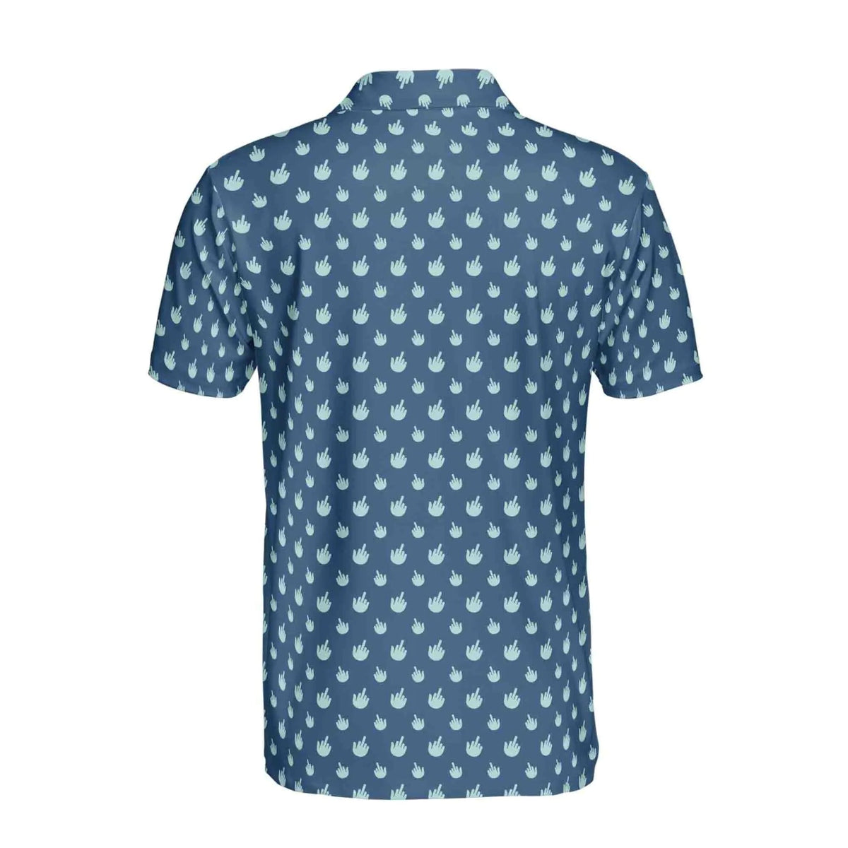 Funny Middle Finger Doodle Golf Polo Shirt