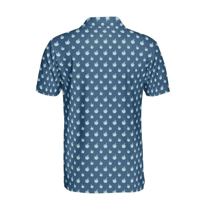 Funny Middle Finger Doodle Golf Polo Shirt