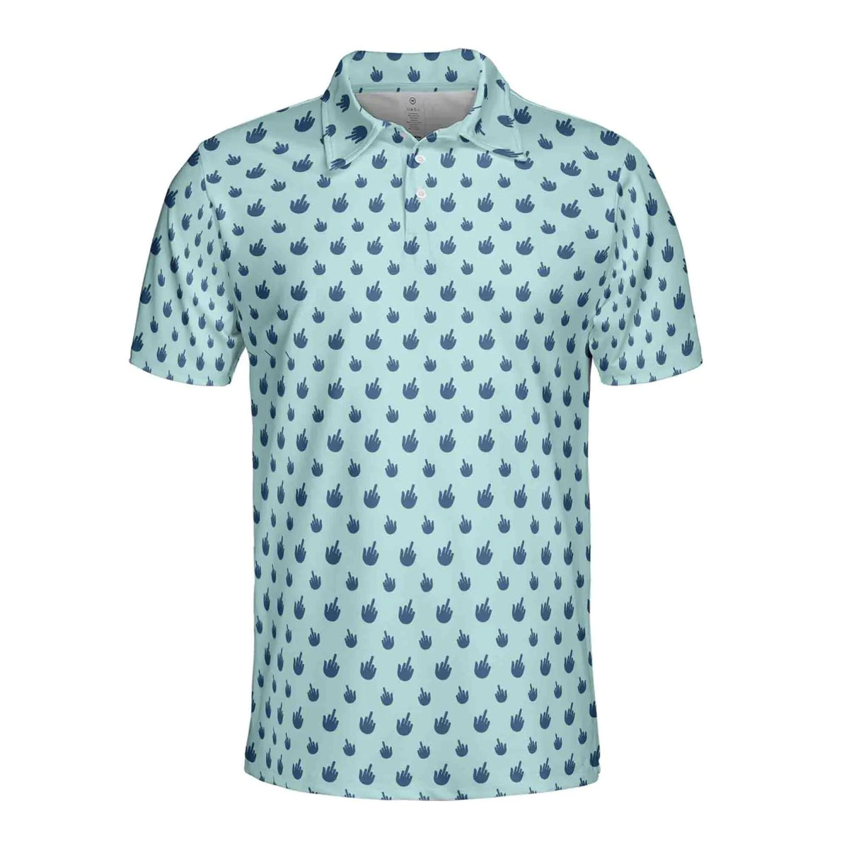Funny Middle Finger Doodle Golf Polo Shirt #2