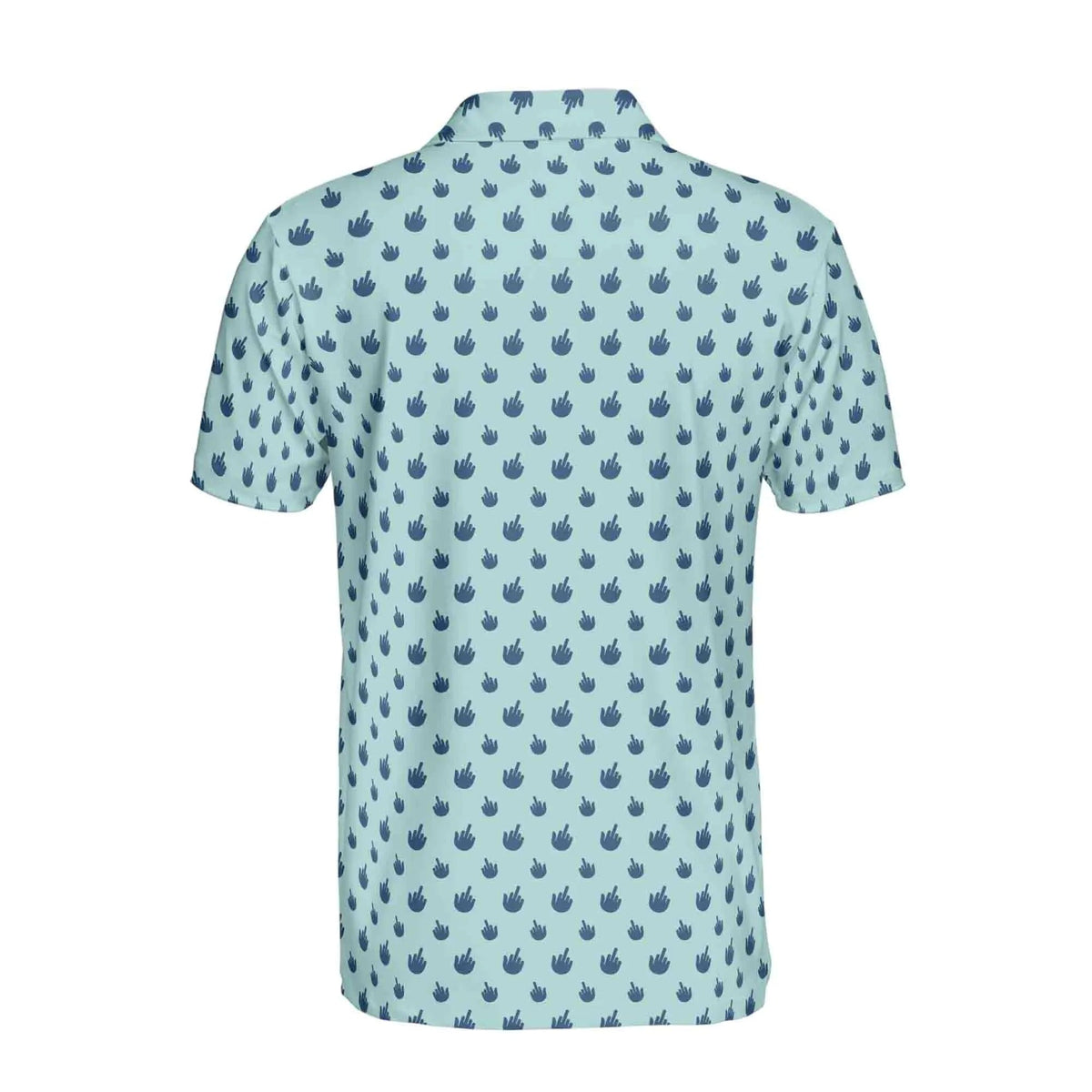 Funny Middle Finger Doodle Golf Polo Shirt #2