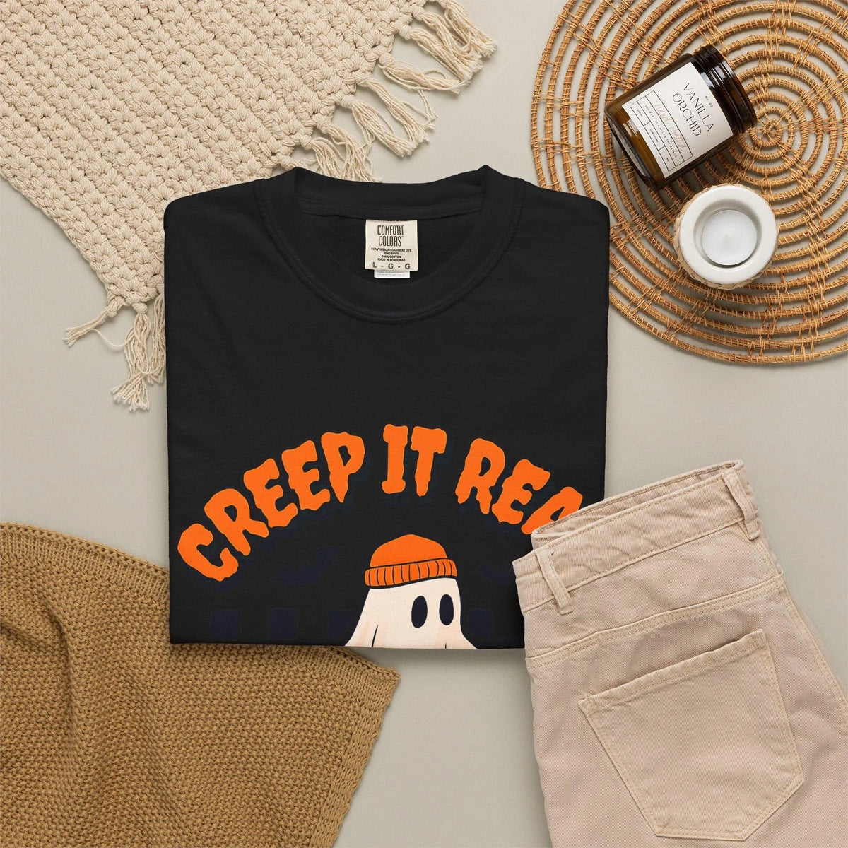 Retro Skateboard Creep It Real Ghost T-Shirt