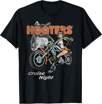 Hooters Cruise Night Biker Chick Vintage T-Shirt