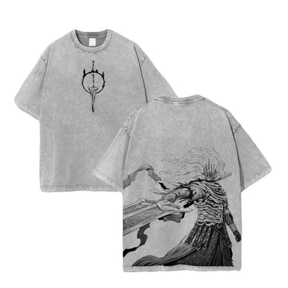 Dark Fantasy Warrior Washed T-Shirt