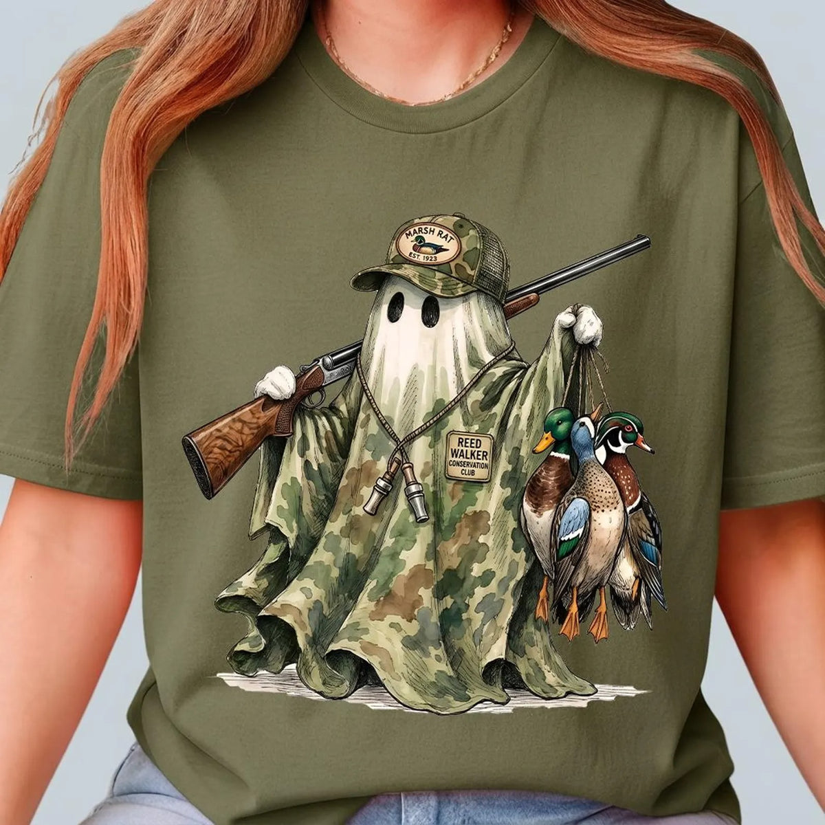 Duck Hunting Halloween Ghost Duck