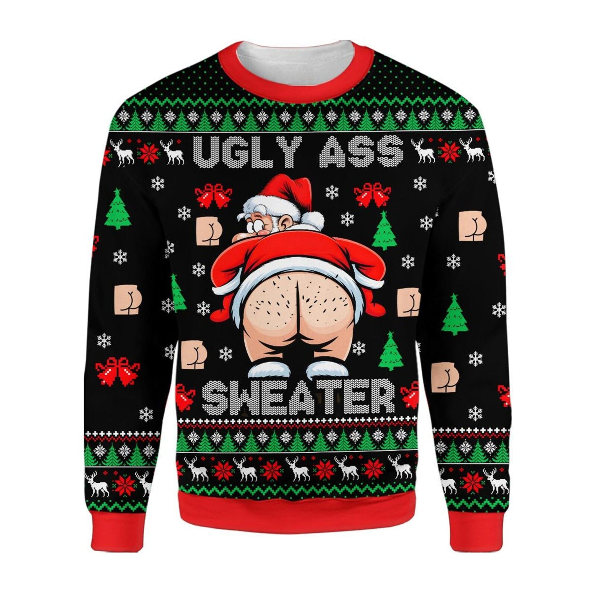 Funny Santa Butt Ugly Christmas Sweater