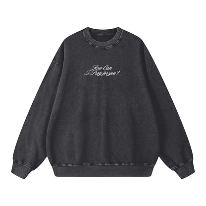 Acid Wash Oversized Sweatshirt