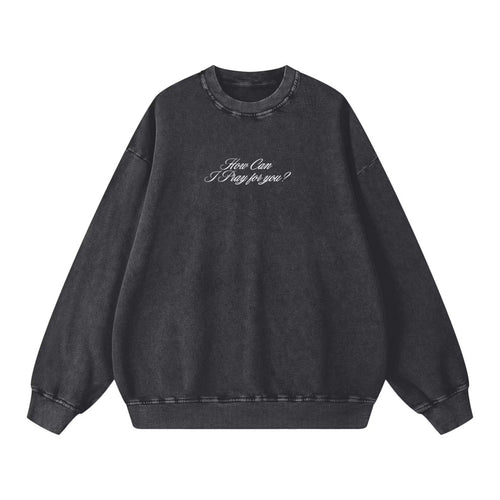 Acid Wash Oversized Sweatshirt