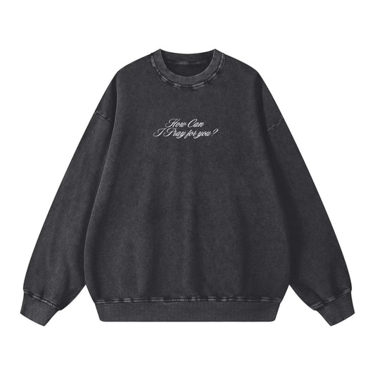 Acid Wash Oversized Sweatshirt