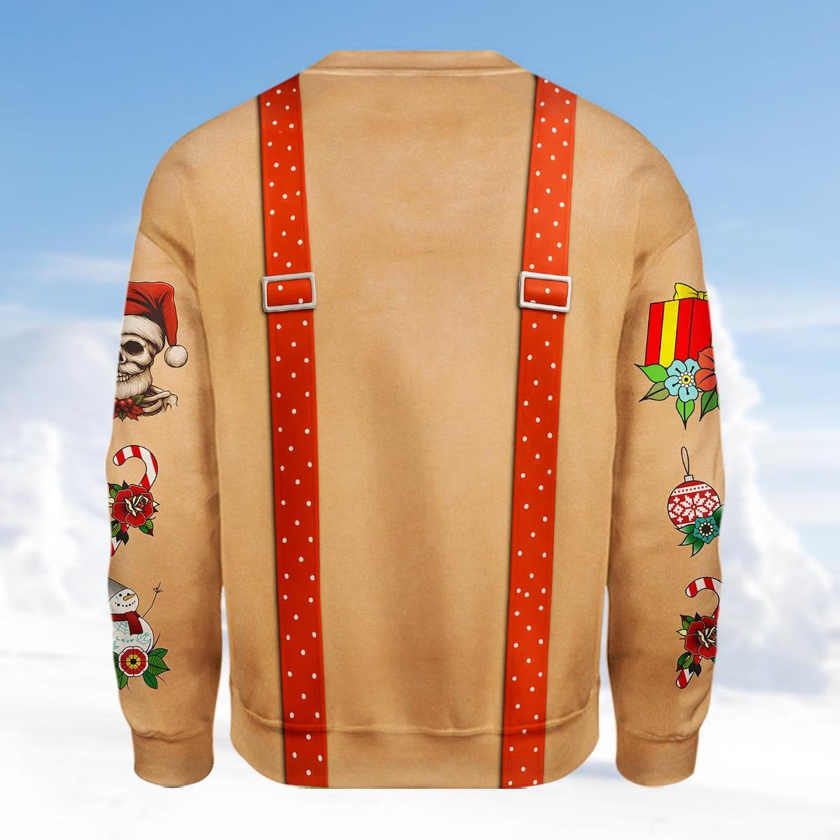 Funny Beer Muscle Santa Christmas Sweatshirt