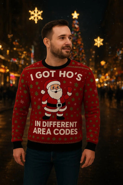 Funny Santa 3D Print Ugly Christmas Sweater