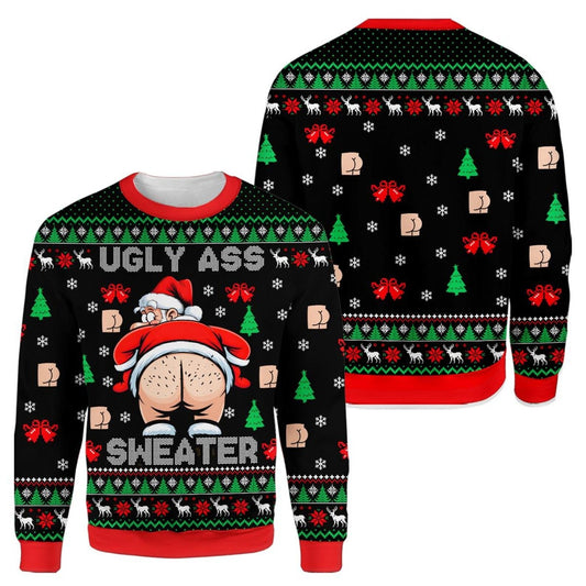 Funny Santa Butt Ugly Christmas Sweater