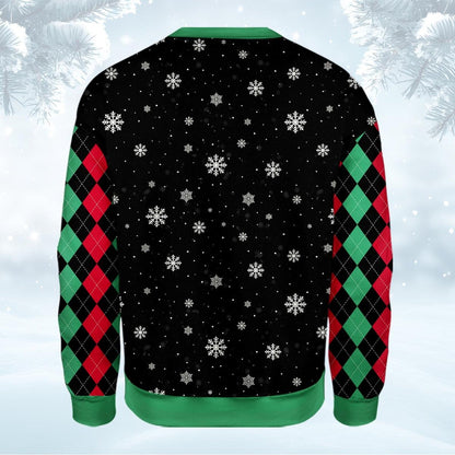 Funny Santa on Chimney Christmas Sweatshirt
