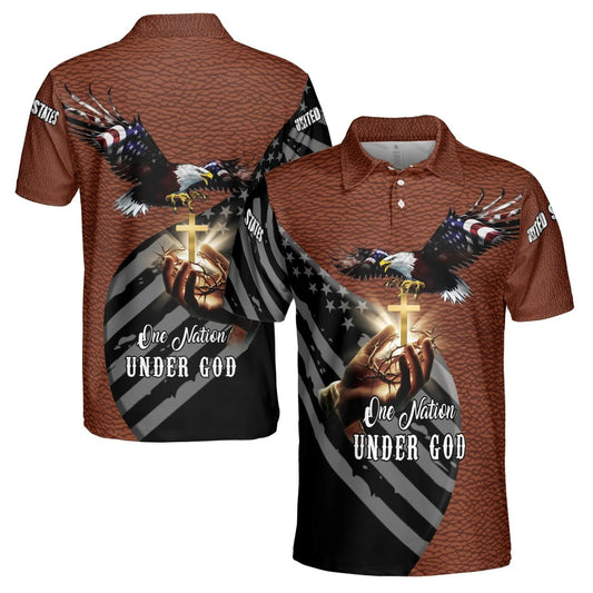One Nation Under God America Eagle Polo Shirt