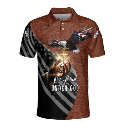 One Nation Under God America Eagle Polo Shirt