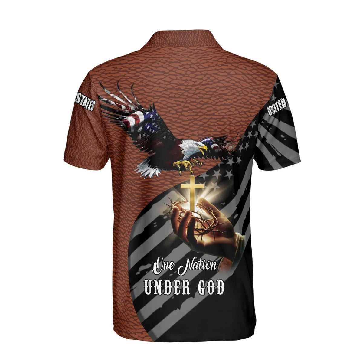 One Nation Under God America Eagle Polo Shirt