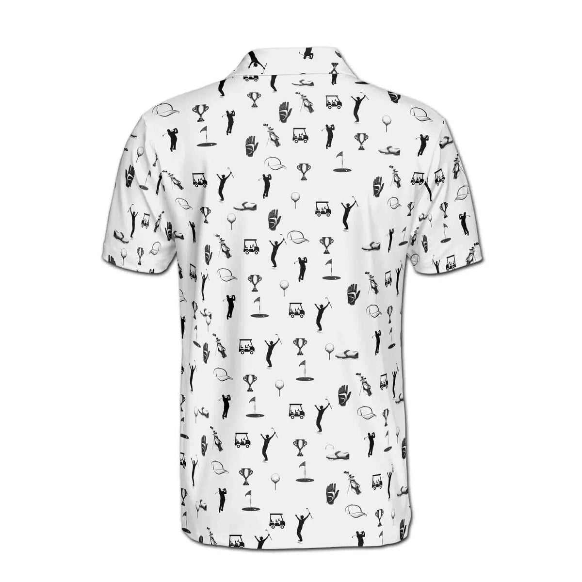 Funny Golfer Silhouette Golf Polo Shirt