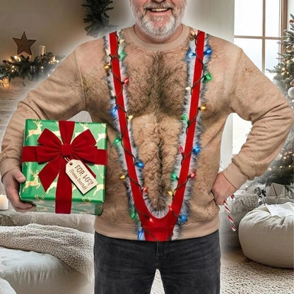 Hairy Chest Funny Christmas Sweatshirt
