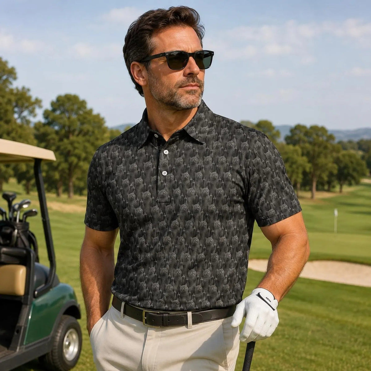 Funny Cat Golf Polo Shirt