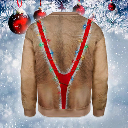 Hairy Chest Funny Christmas Sweatshirt