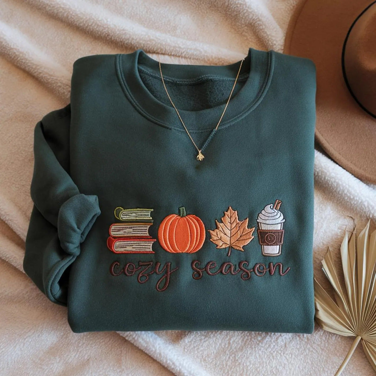 Embroidered Retro Halloween Sweatshirt