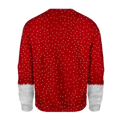3D Realistic Hairy Santa Funny Christmas Sweatshirt