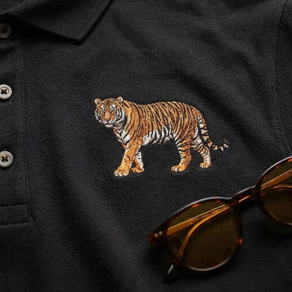 Tiger Premium Embroidered Golf Polo Shirt