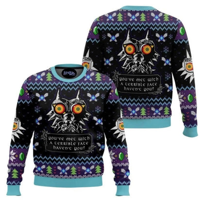 Majora Mask Zelda Terrible Fate Ugly Christmas Sweater
