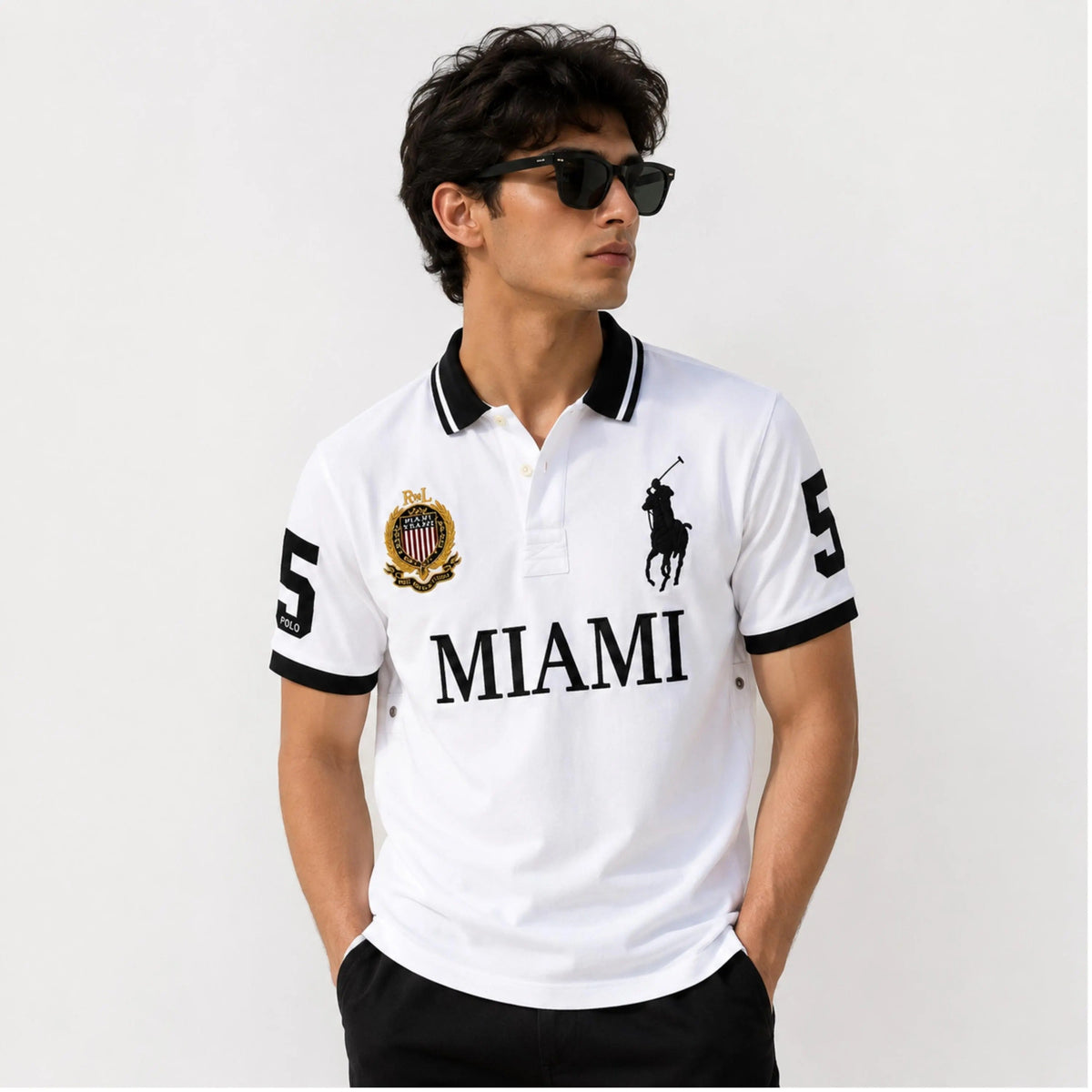 Miami City Embroidered Premium Polo Shirt
