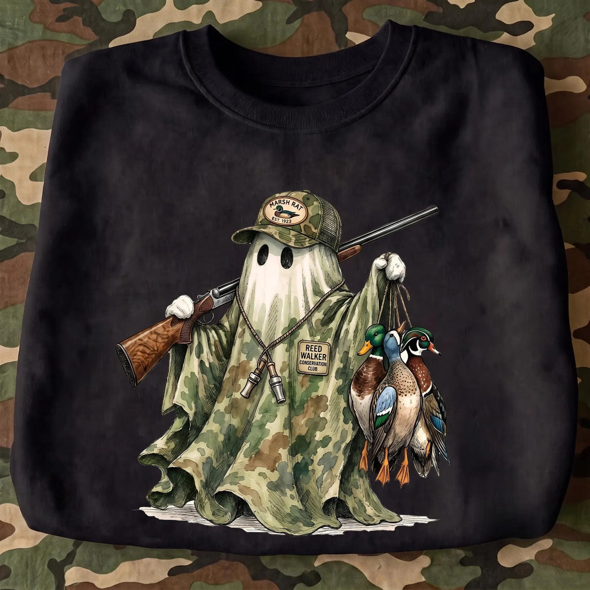 Duck Hunting Halloween Ghost Duck